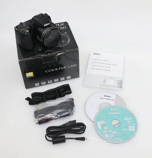 2010 Nikon Coolpix L120 Digital Camera in Original Box - WORKS