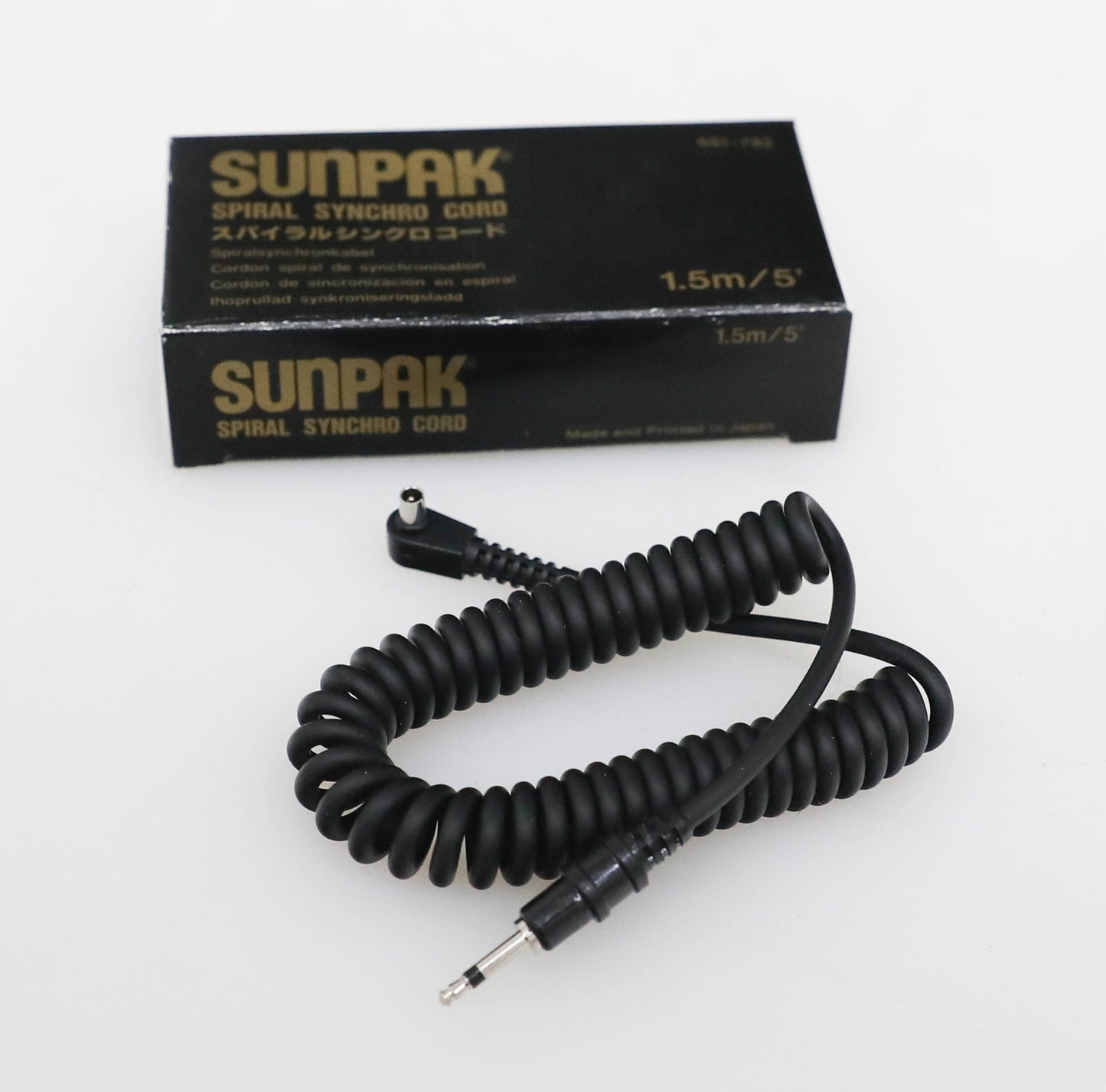 Sunpak Spiral Synchro Cord - Coiled 1.5m/5 651-782 - New Old Stock