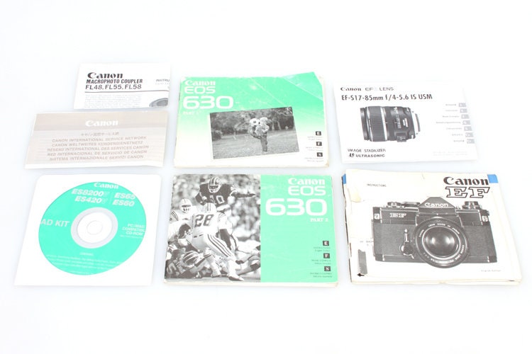 Canon Camera Literature Lot