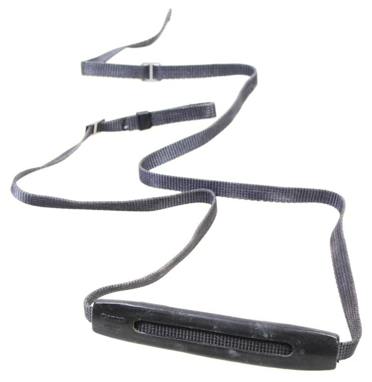 Vintage 1960s Black Woven Fabric Heavy Duty Canon Neck Strap with Neck Pad