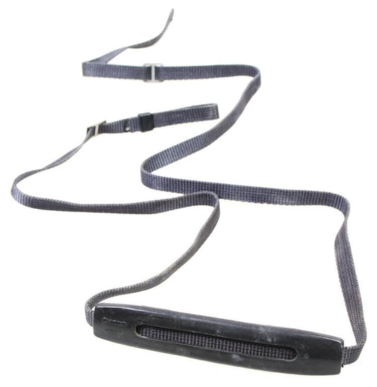 Vintage 1960s Black Woven Fabric Heavy Duty Canon Neck Strap with Neck Pad