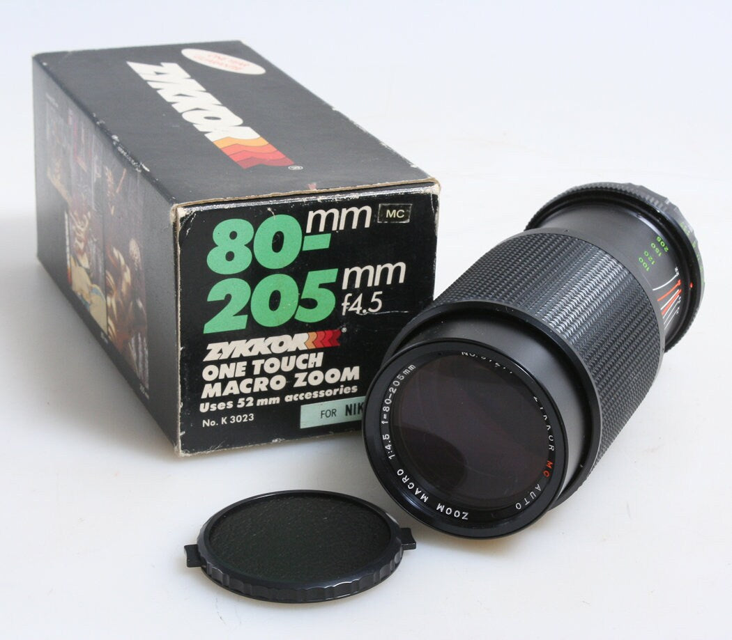 Macro Zoom 80-205mm F4.5 Lens For Nikon Film Camera