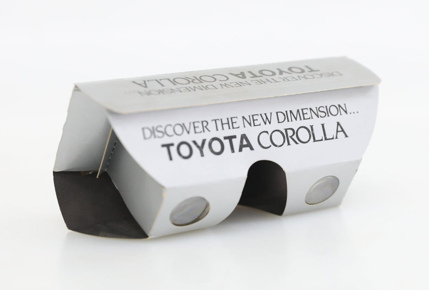 Stereo Slide 3D Folding Viewer Toyota Corolla Automobile Ad 1987