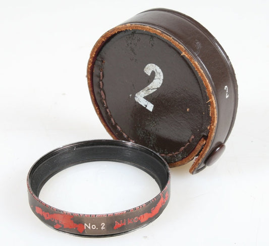 Vintage Nikon F 52MM Close Up No.2 Camera Lens Filter in Nippon Kogaku Case