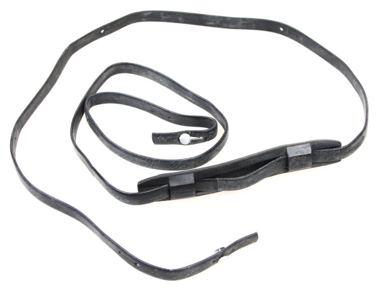 Vintage 1960s Black Vinyl Canon Neck Strap with Rubber Neck Pad