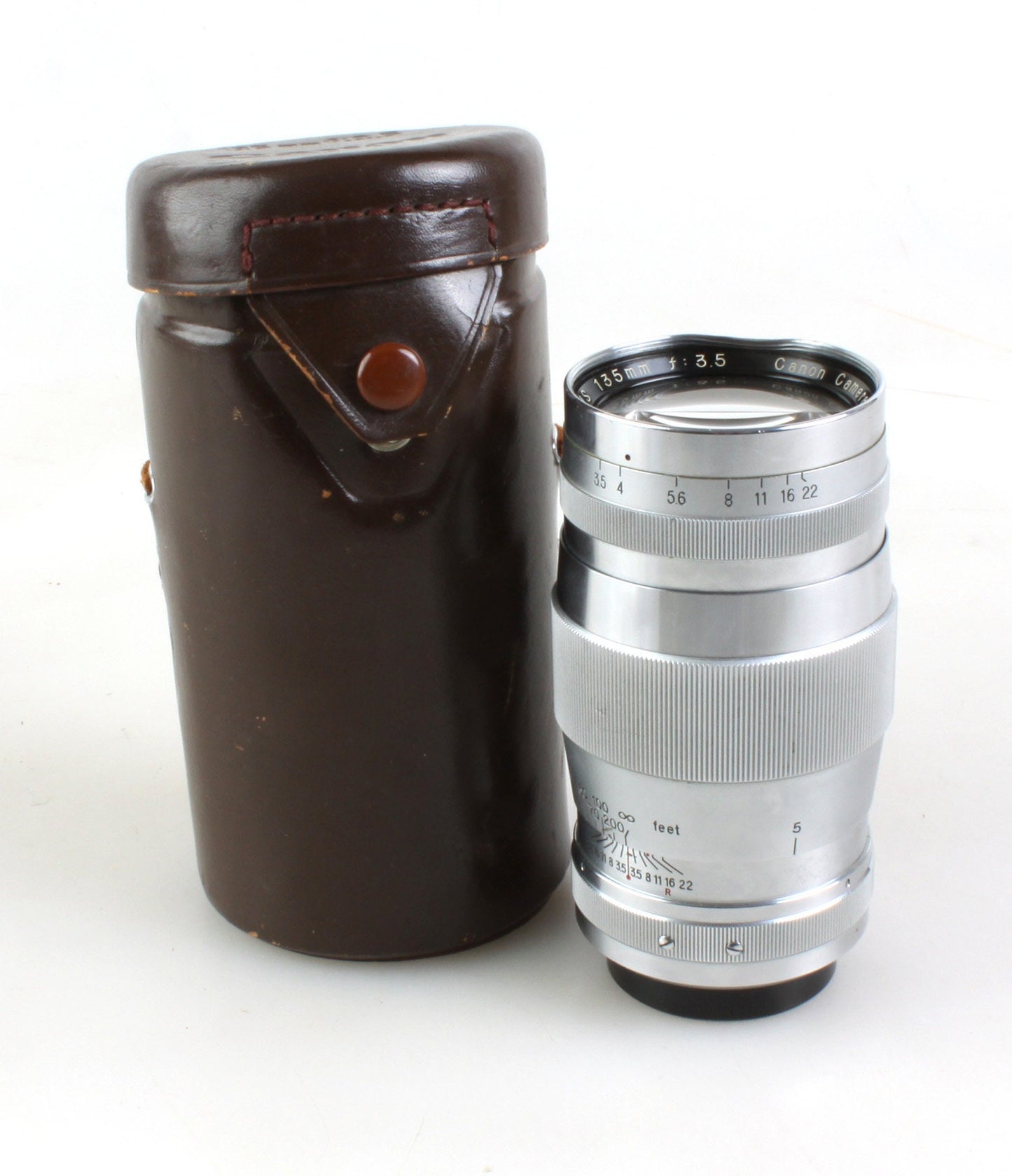 Canon Rangefinder 135mm F3.5 Chrome MF Lens//Screw Mount Lens