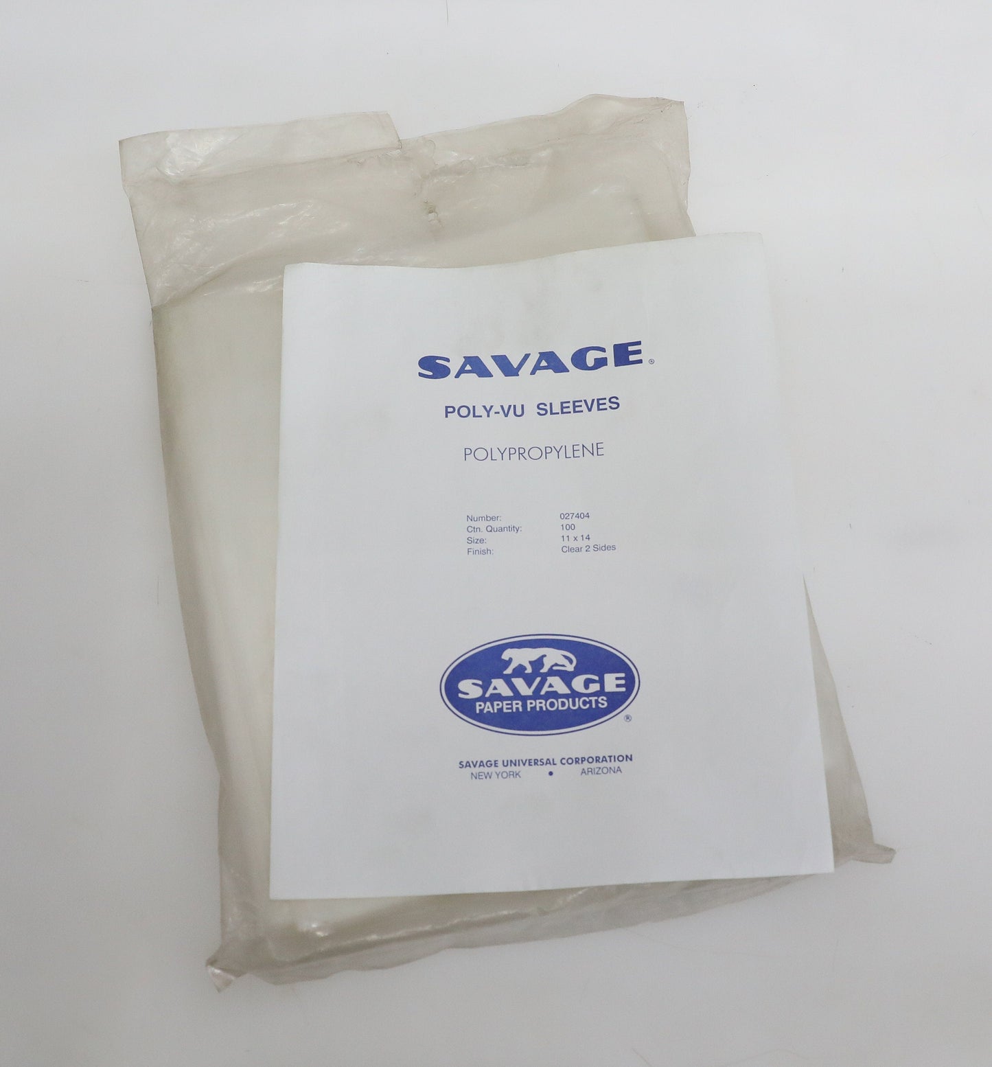 Savage 11x14 Archival Polypropylene Clean Sleeves - PACK OF 96