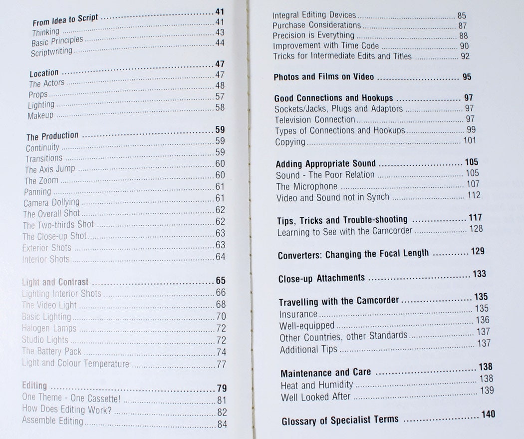Canon Camcorders Hove Video Handbook