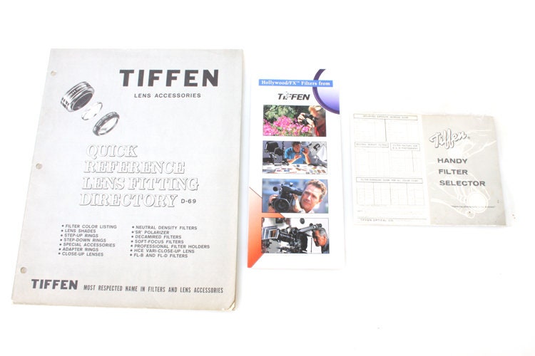 Tiffen Camera Filter Catalog Lot