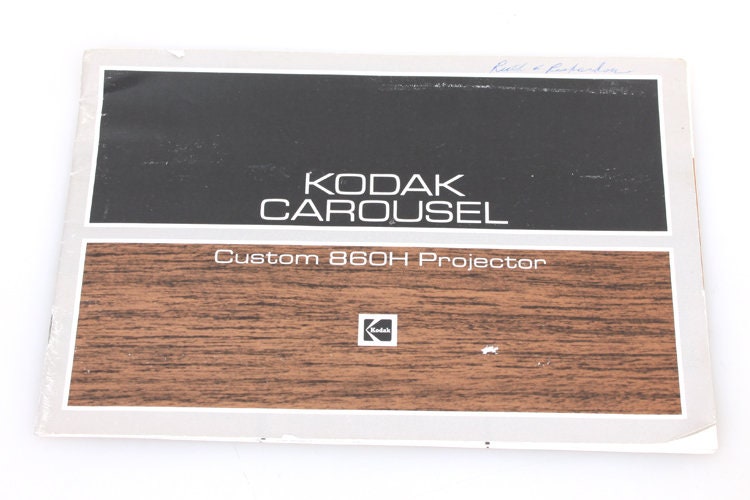 Kodak Carousel Custom 860H Projector Instruction Manual