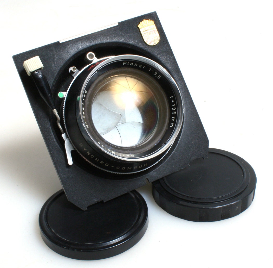 Carl Zeiss Planar 135mm F3.5 Lens on Rare Linhof Lens Board Mount