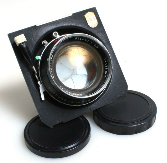 Carl Zeiss Planar 135mm F3.5 Lens on Rare Linhof Lens Board Mount