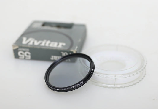 Vintage Vivitar 55mm Polarizer Filter in Case and Original Box