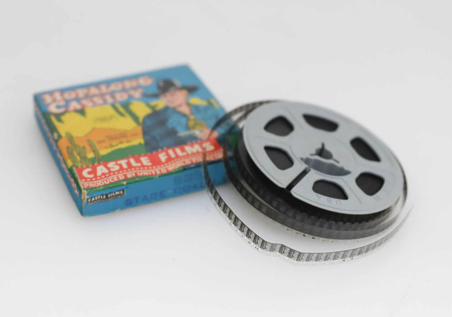Vintage Hopalong Cassidy 583 Stage Coach War Standard 8mm Movie Silent Film