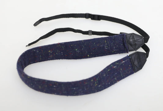 Vintage Nikon Camera Strap - Blue Cloth, Heavy Duty