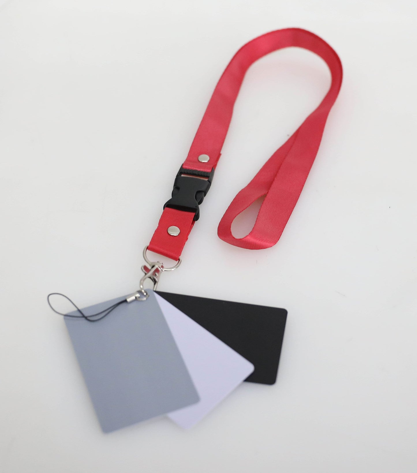 Pocket Sized Gray White Balance Card 18% Exposure Kit for Digital Camera w/Strap
