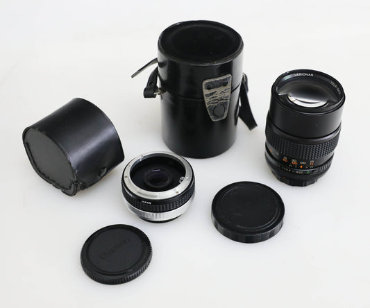 Varionar 135mm Tele-Auto MC f/2.5 Lens with 2X Tele Converter for Canon FD