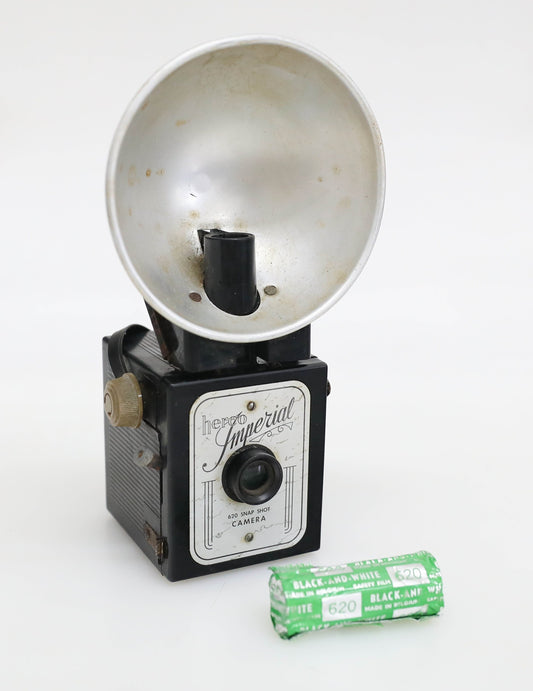 Vintage Herco Imperial 620 Snap Shot Film Camera with Roll of 620 B&W Film