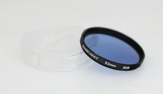 Vintage Quantaray 52mm Blue (80B) Lens Filter in Case