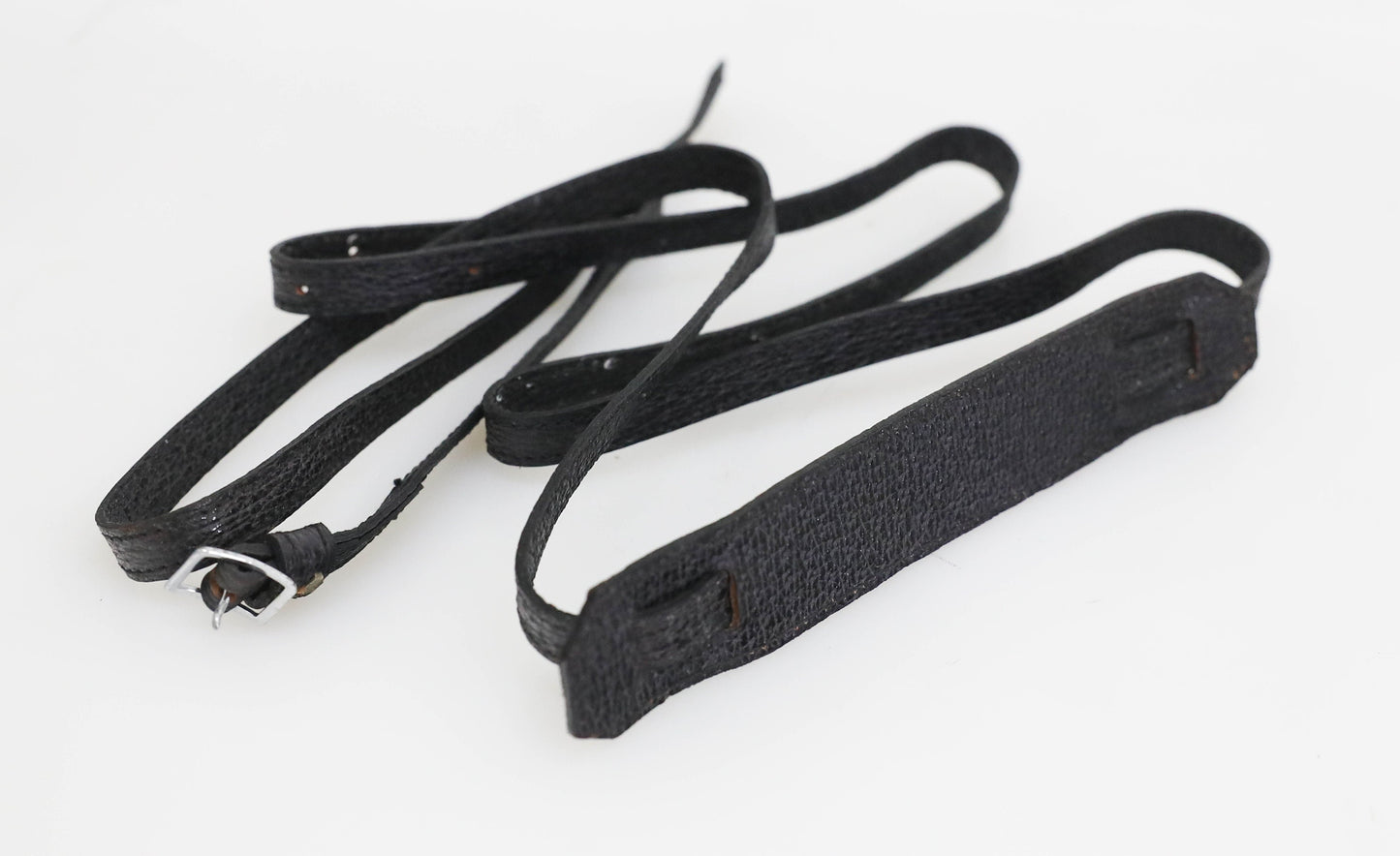 Vintage 1930s Leather Camera Strap - Black