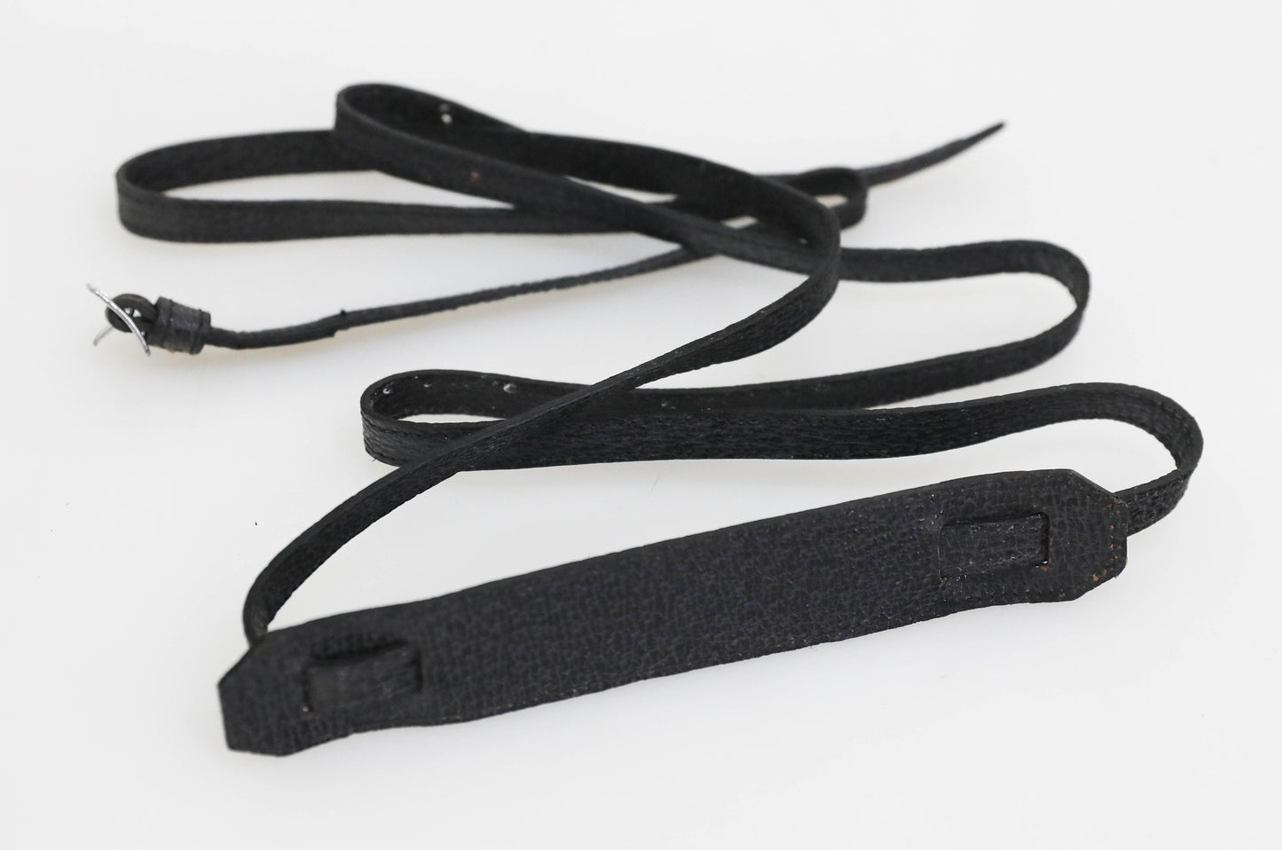 Vintage 1930s Leather Camera Strap - Black
