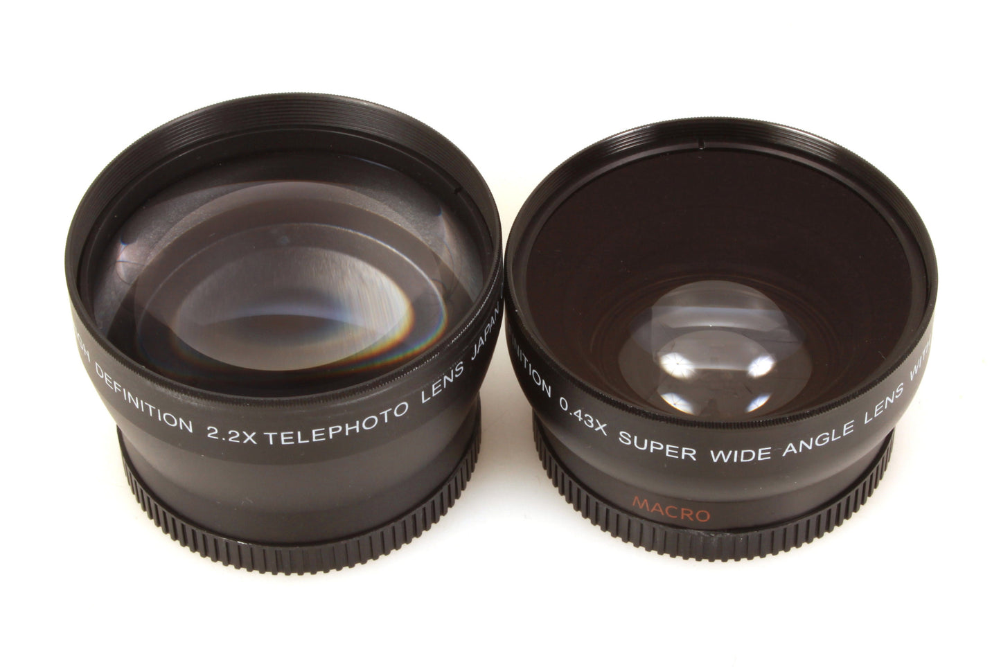 52mm Lens Wide Angle & Telephoto w/ Cases
