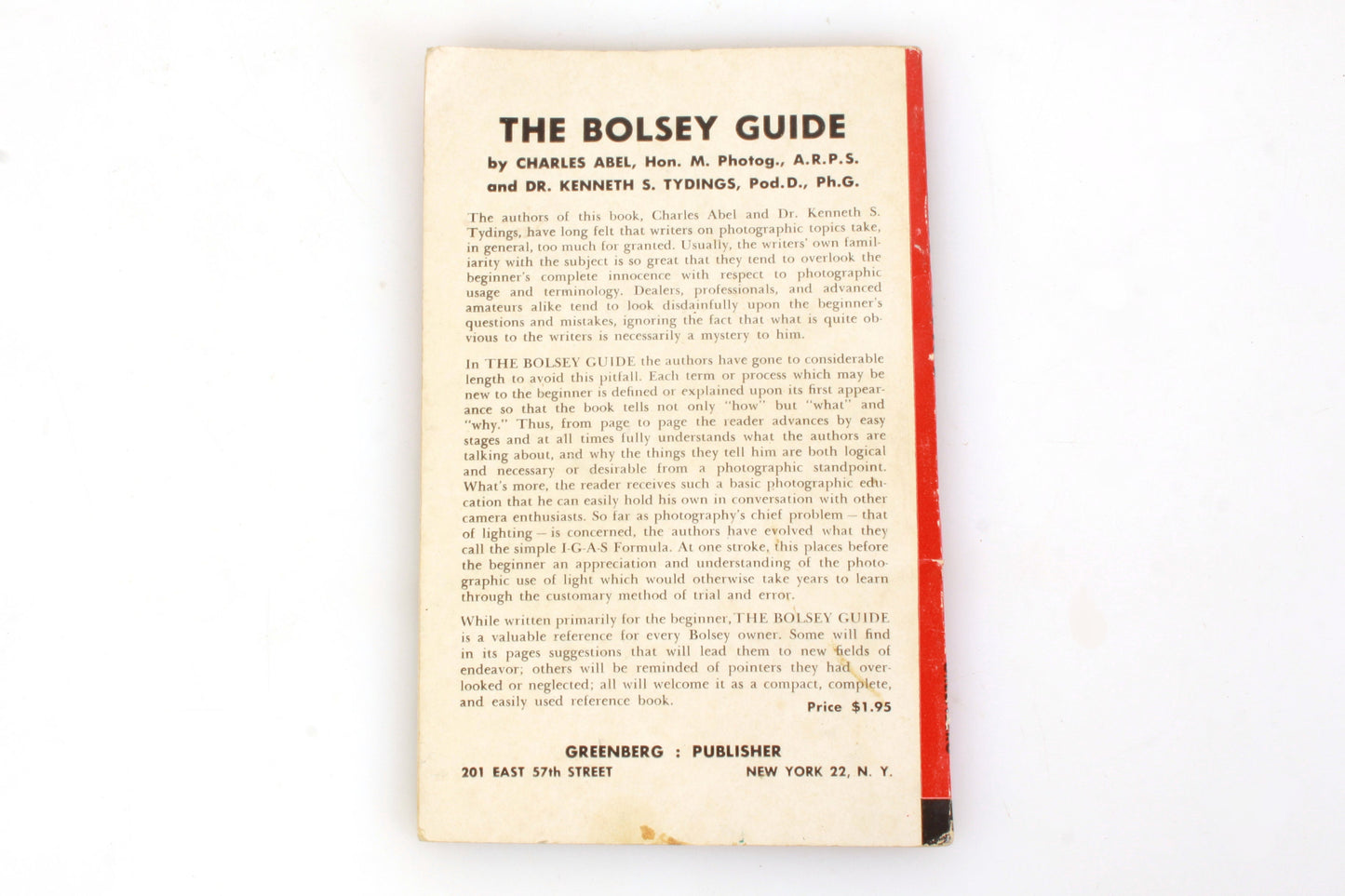 The Bolsey Guide - The Modern Camera Guide Series - Sixth Printing June 1952