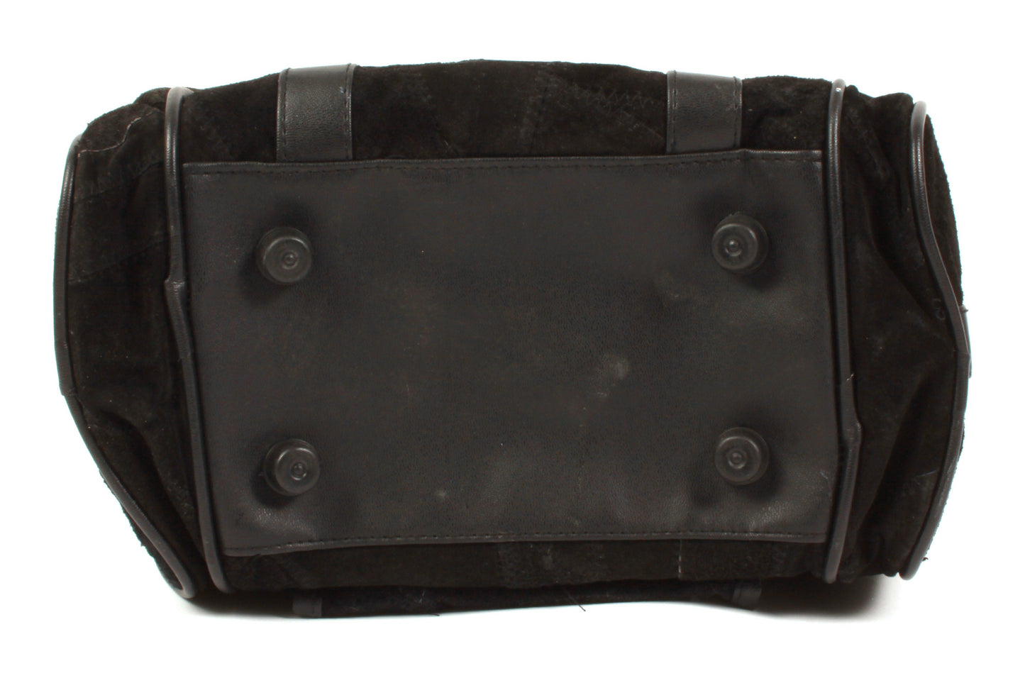 Vintage Camera Bag Black Suede
