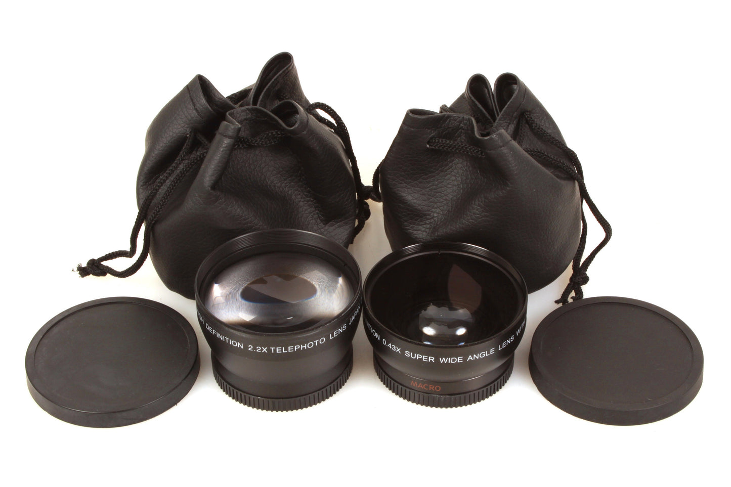 52mm Lens Wide Angle & Telephoto w/ Cases