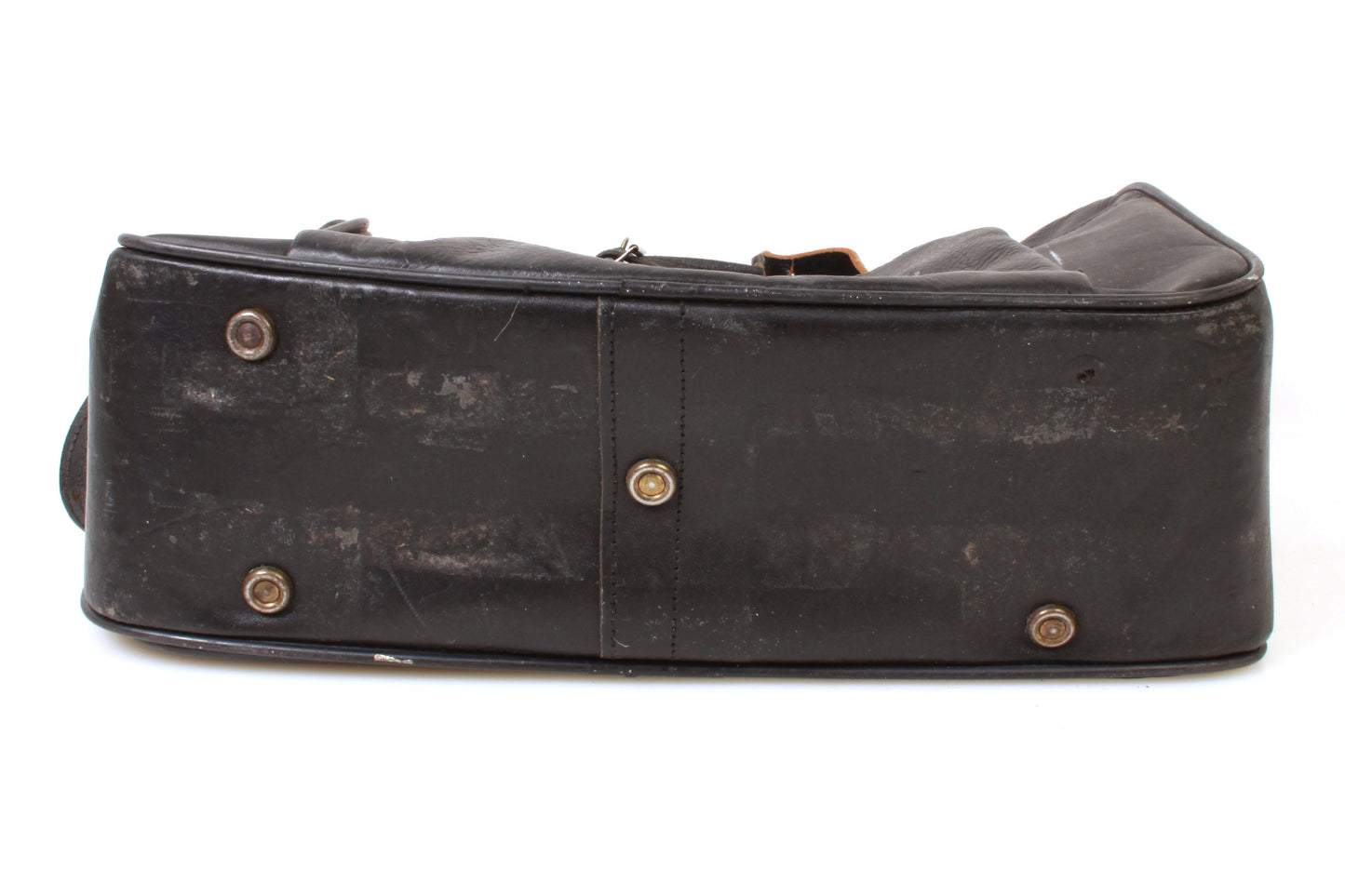 Camera Bag Leather Black Vintage 1950s