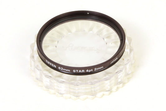 Tiffen Star 4pt 2mm Glass Lens Filter 62mm Screw On Genuine Made in Japan