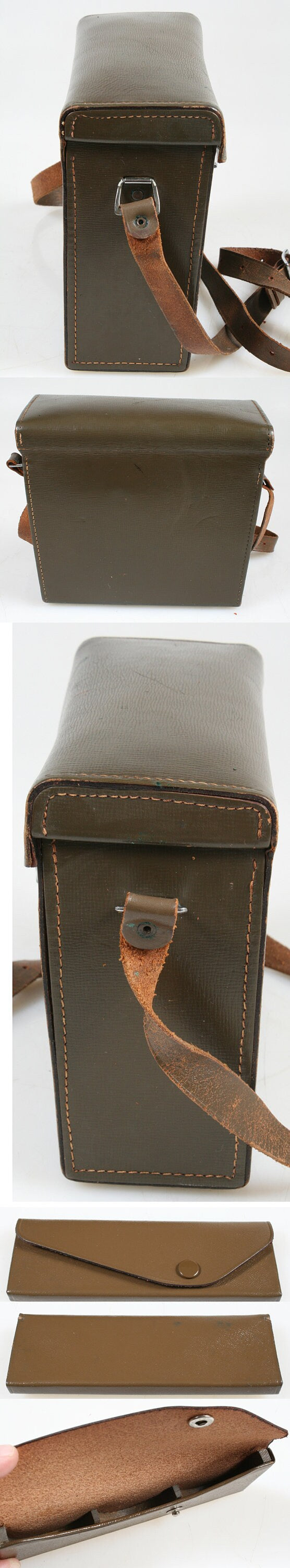 Leica M Leather System Hard Olive Green Bundeswehr w/ Filter Case