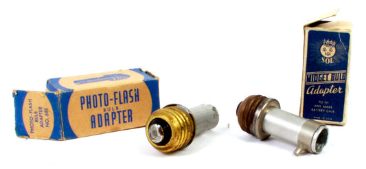 Bulb Adapter No 682 for No 5 Photoflash Lamp in Boxes Set of 2