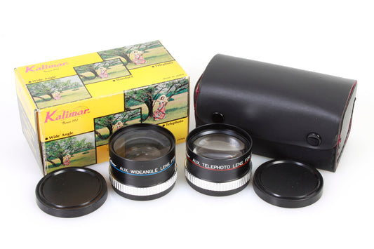 Wide Angle Aux Telephoto Lens Set for Canon Sure Shot II AF 35M in Box