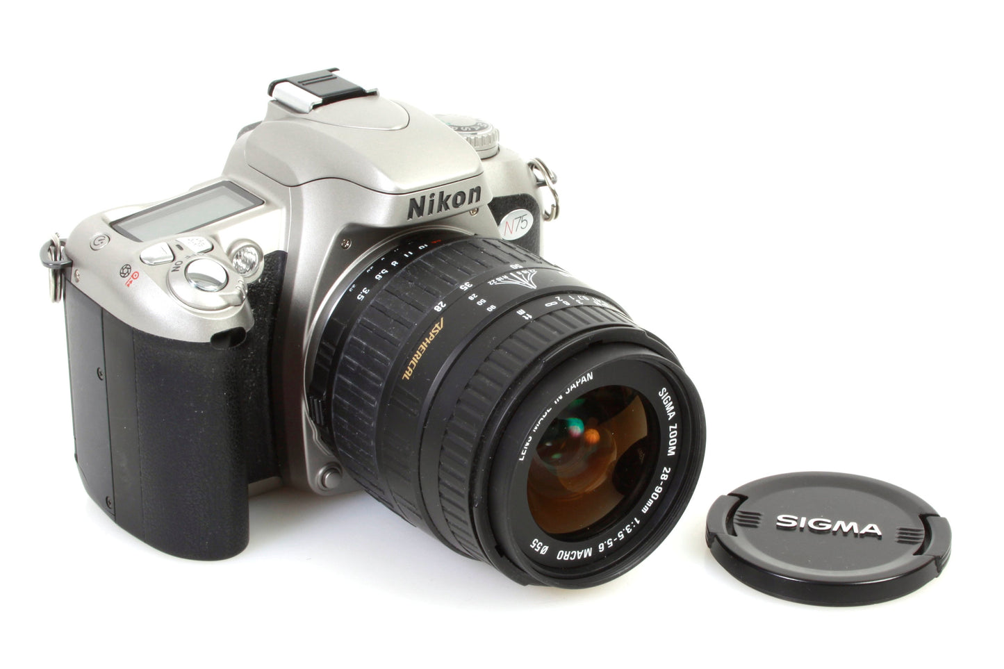 Nikon N75 35mm Film SLR Camera Body w AF 28-90mm Lens + Instructions + Case
