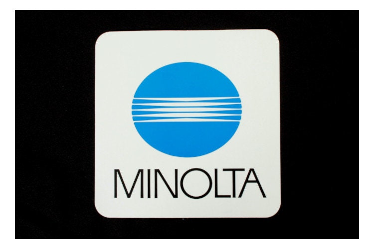 Minolta Camera Logo Sticker Vintage