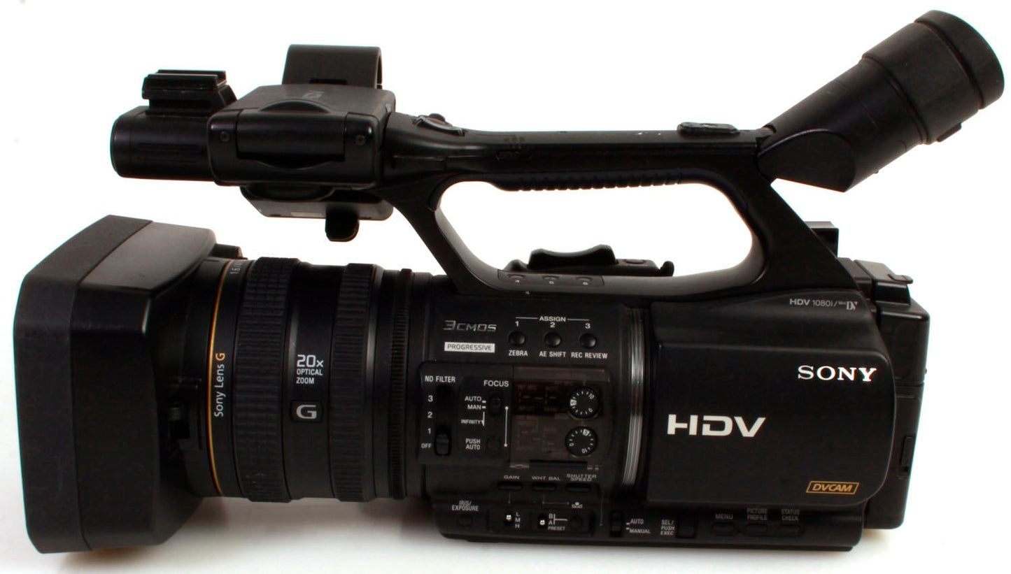 Sony HVR-Z5U Mini DV Camcorder w/ Battery, Charger, Mic & Bag WORKS