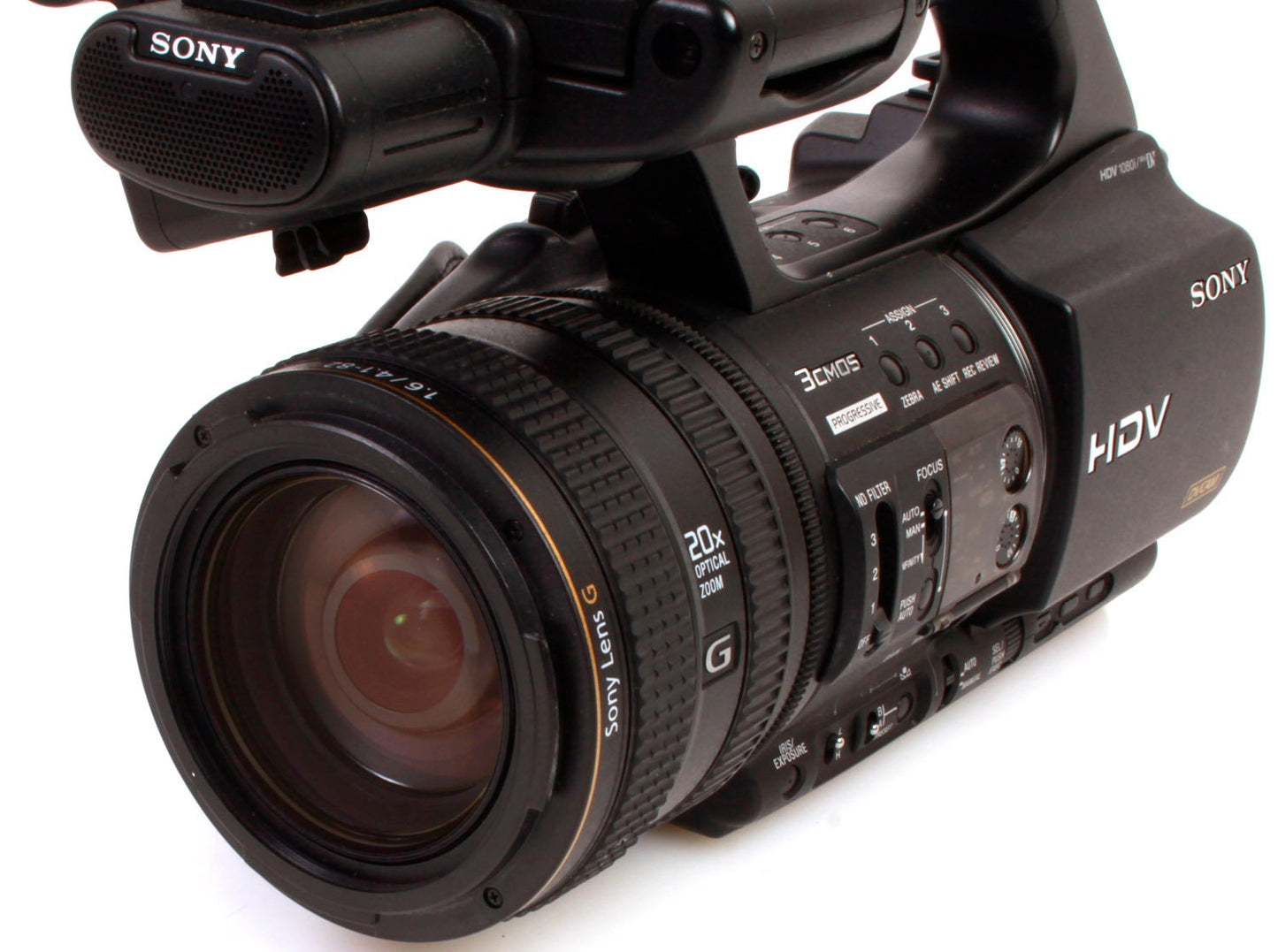 Sony HVR-Z5U Mini DV Camcorder w/ Battery, Charger, Mic & Bag WORKS