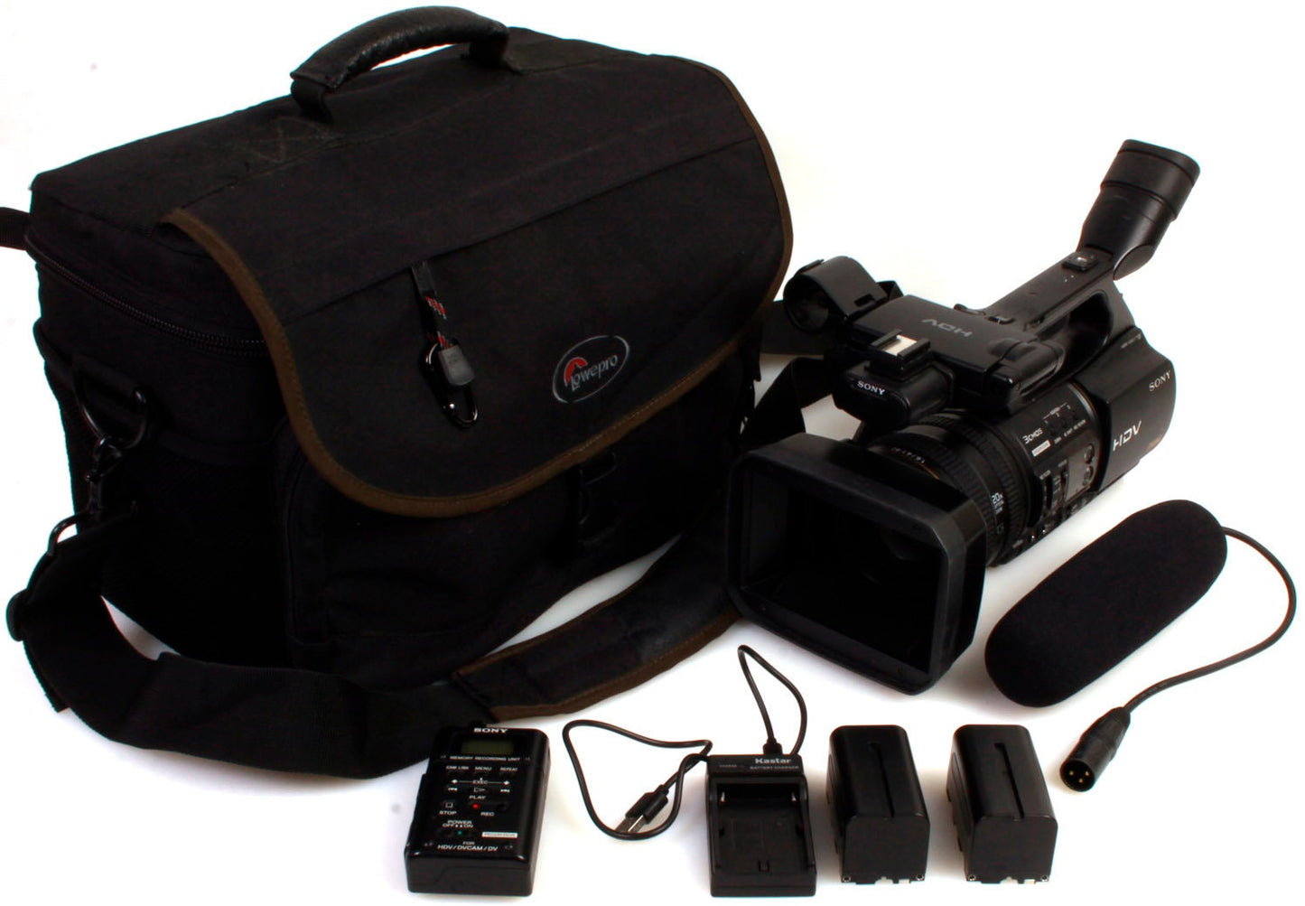 Sony HVR-Z5U Mini DV Camcorder w/ Battery, Charger, Mic & Bag WORKS