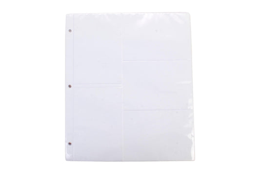 3.5x5 Photo Pages for 3 Ring Binder - 1 page that Holds 10 photos