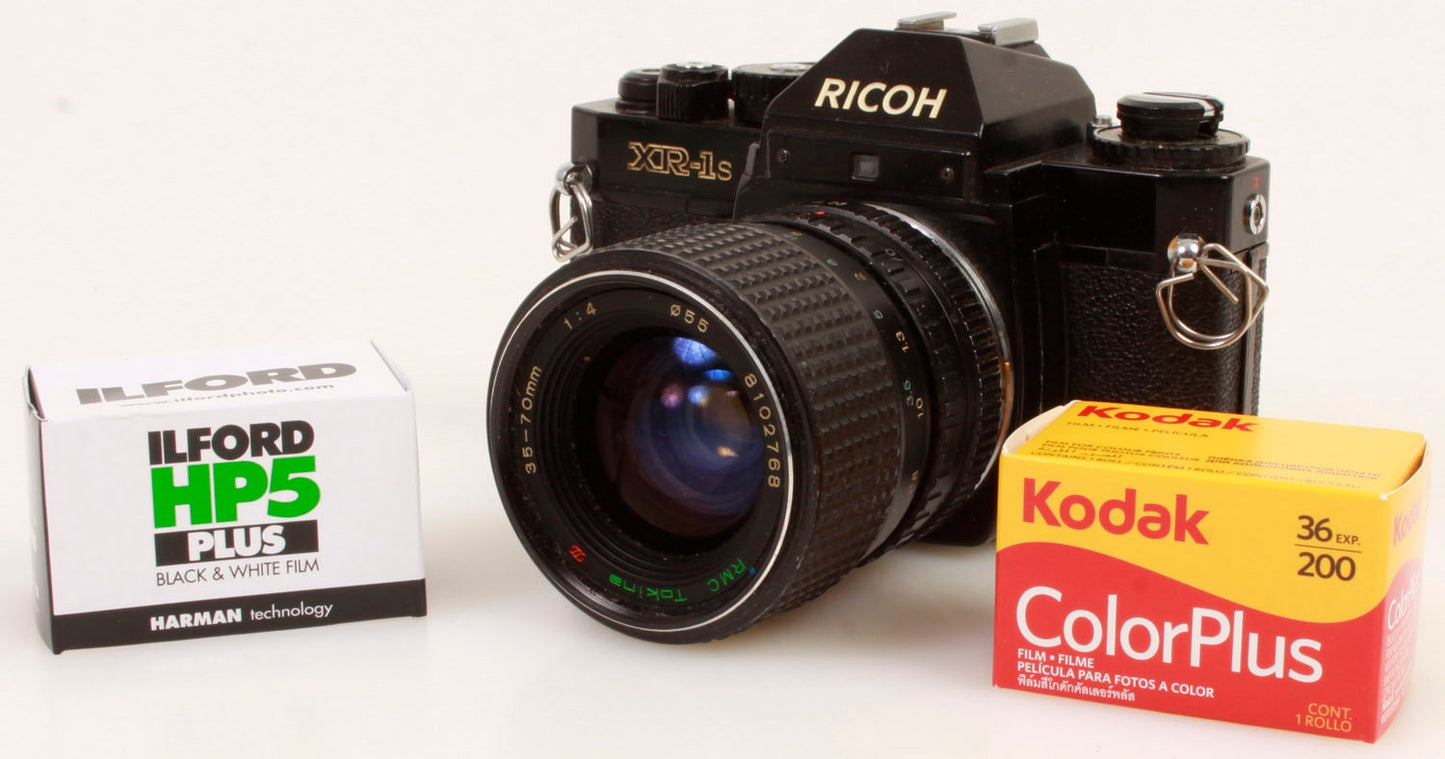 Ricoh Film Camera w/ Wide Angle Zoom Lens and Film