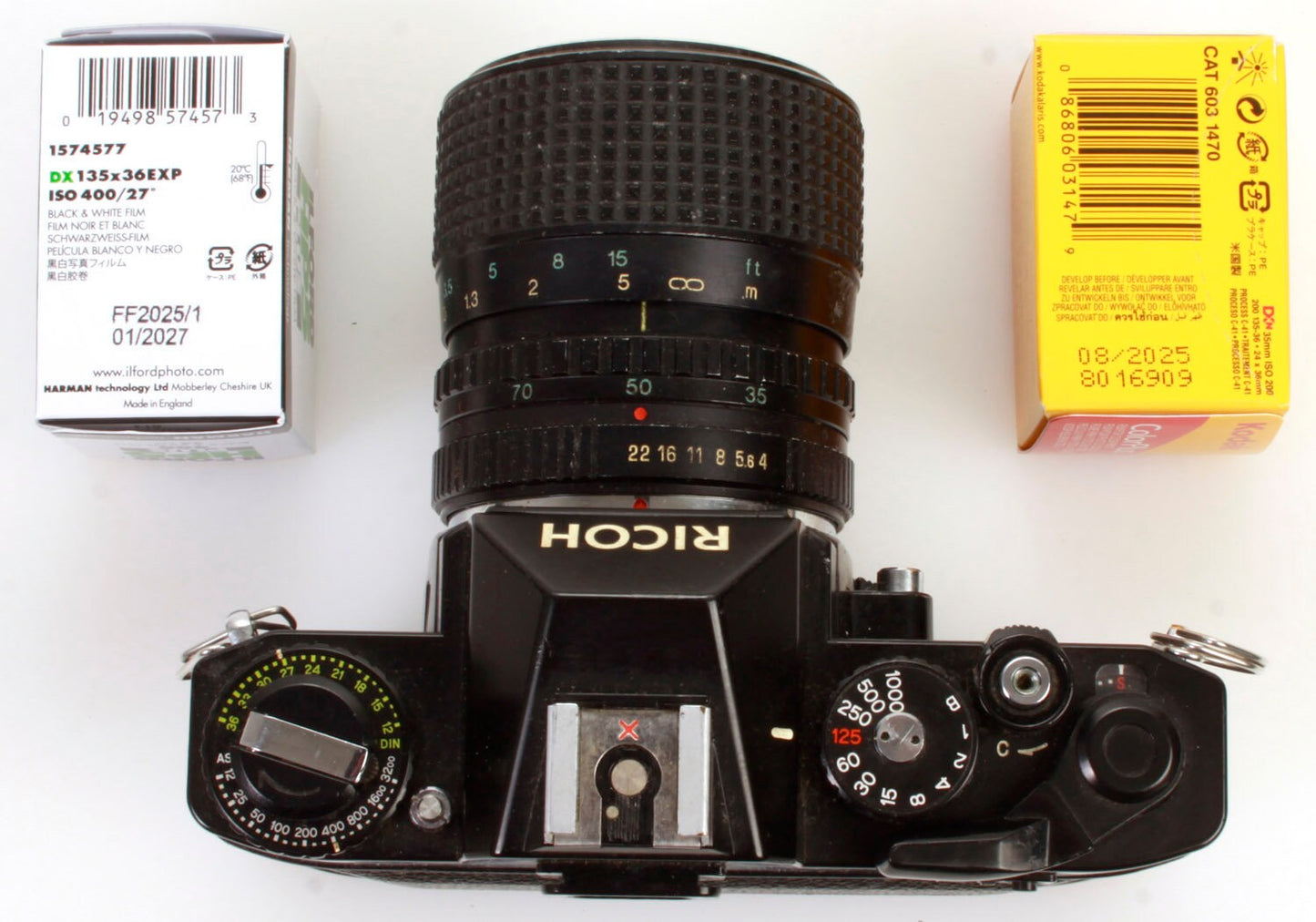 Ricoh Film Camera w/ Wide Angle Zoom Lens and Film