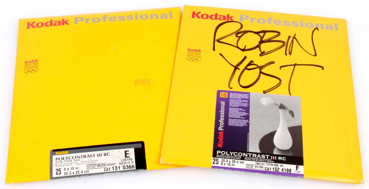 Kodak Pro 25 8x10 Polycontrast Sheets & Partial Box Glossy 8x10 Set of 2 Sheets