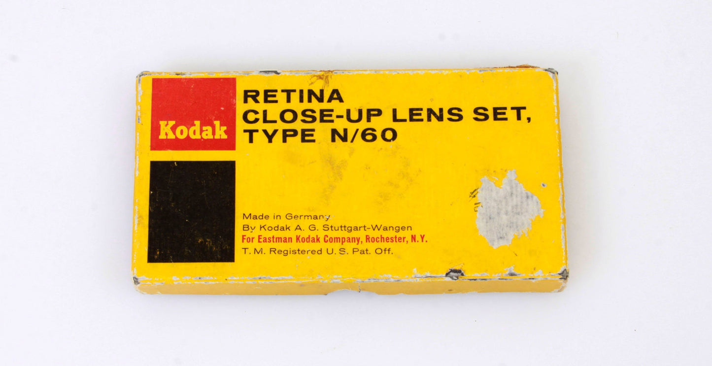 Metal Kodak Retina Close Up Lens Set Model N/60 Camera Lens in Box