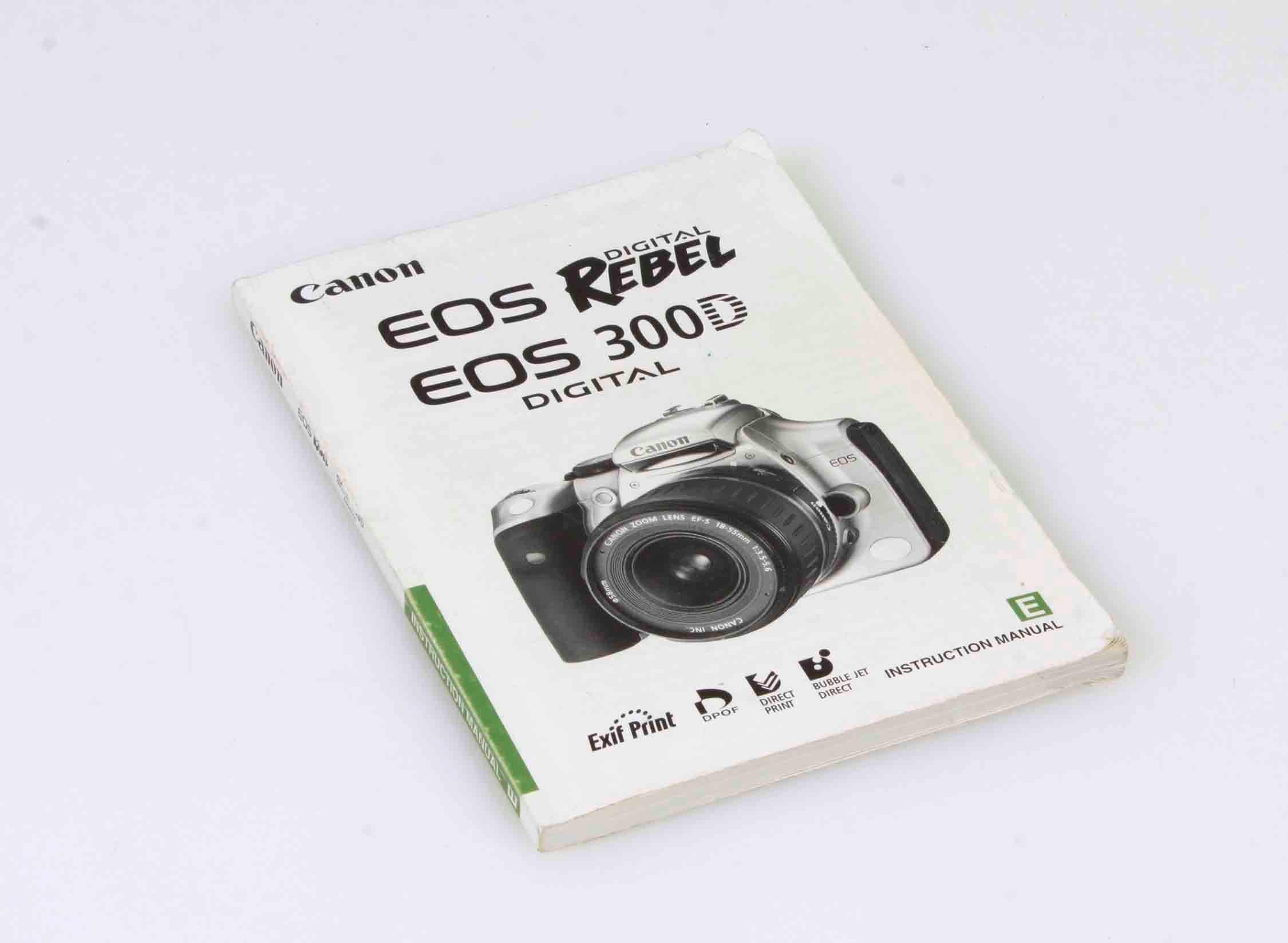 Canon 300D Digital Rebel Instruction manual – Bernie's Photo