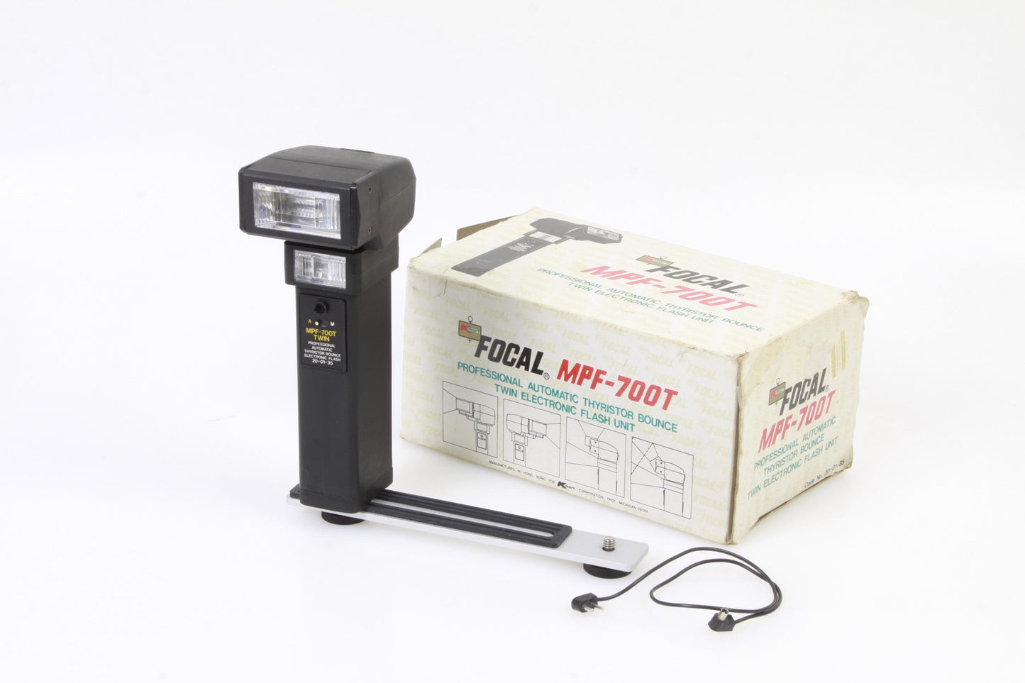 camera Flash Professional twin Flash with sync Cord Bounce Card & Bracket