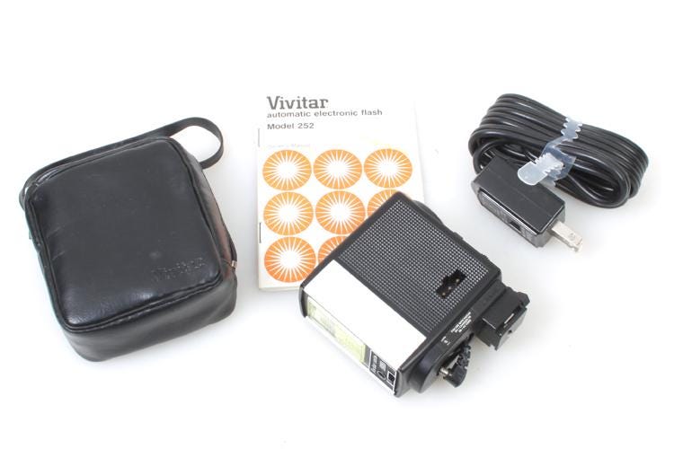 Camera Flash - Fits Any Film Camera - w Manual + AC Adapter