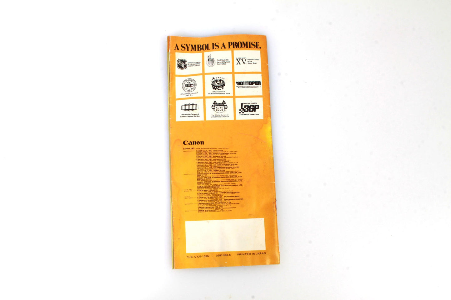 Canon AV-1 brochure