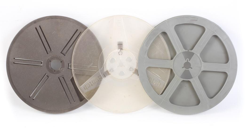 Movie Reels 400ft 8mm 3 Assorted Colors