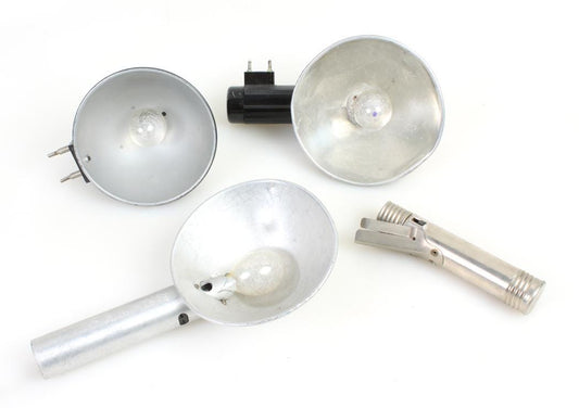 Art Deco Flash Guns and Handles Lot of 4